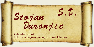 Stojan Duronjić vizit kartica